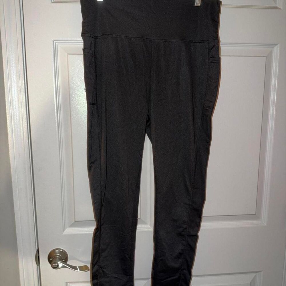 Women's Grey and Black Leggings
